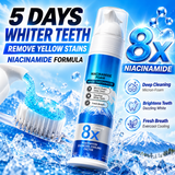 8X Niacinamide Foaming Whitening Toothpaste 8X - Fresh Breath Stain Removal Gentle Teeth Cleaning 100ml-D