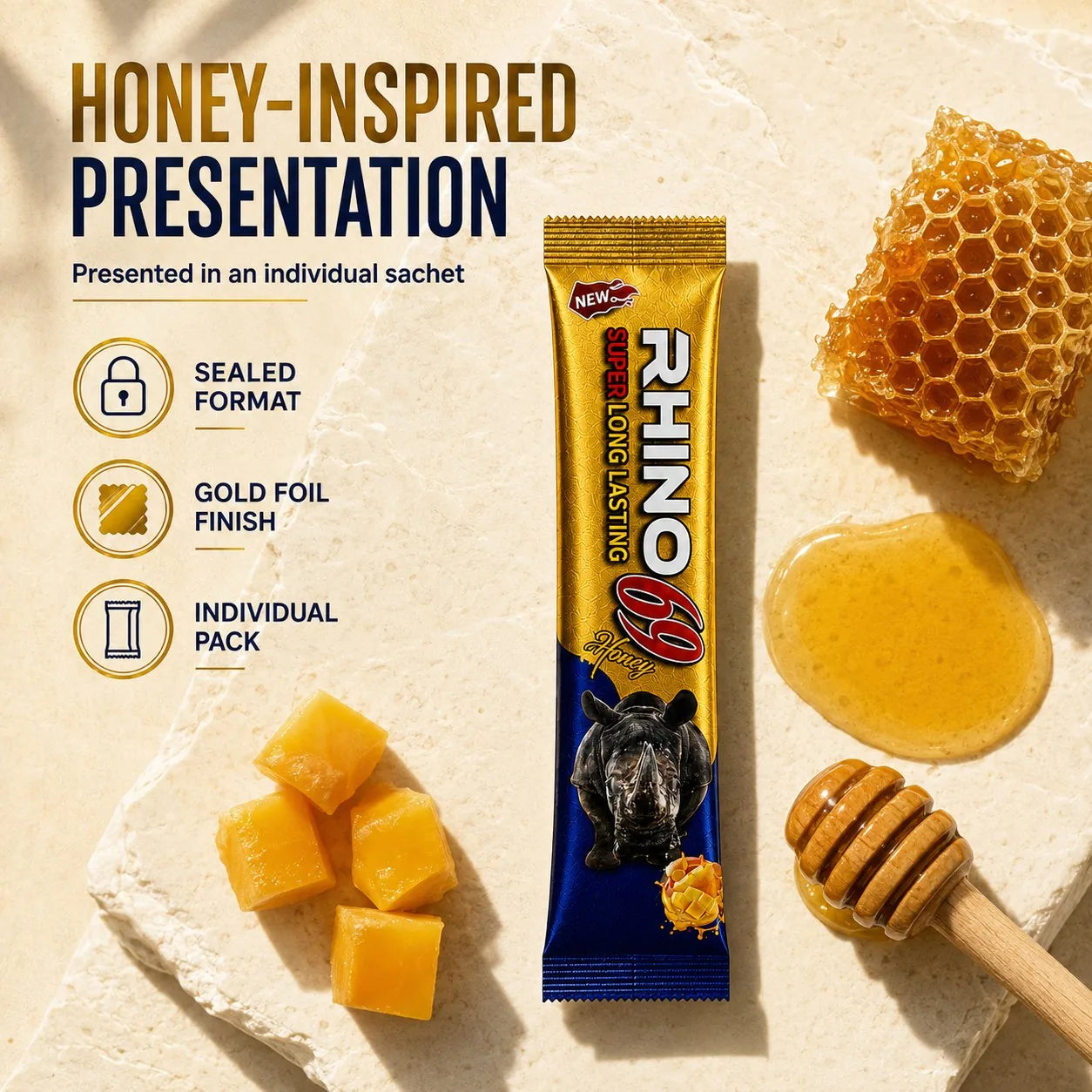 Rhino 69 Honey presentation